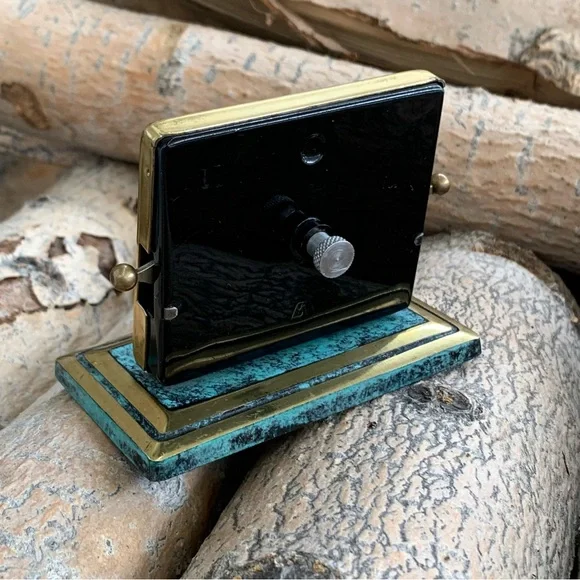 Vintage 40s Jakob Maul Brass & Marble Perpetual Desk Calendar EUC - Picture 4 of 10